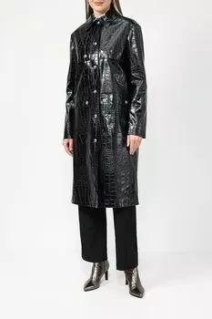 Плащ с тиснением под крокодиловую кожу VERSACE JEANS COUTURE
