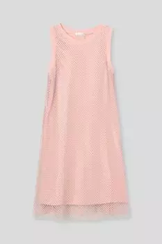 Платье 2в1 без рукавов со стразовой сеткой Choupette