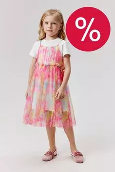 Платье 2в 1 хлопковое с принтом ACOOLA