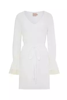 Платье А-силуэта с поясом DFB