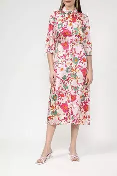 Платье атласное с принтом Emme Marella