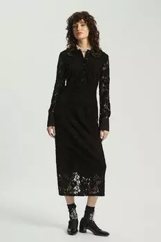 Платье ажурное с воротником Nume