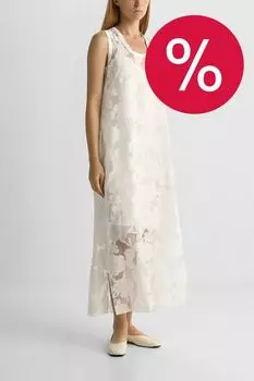 Платье без рукавов из тюля с цветами TWINSET