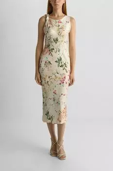 Платье без рукавов с принтом Rinascimento