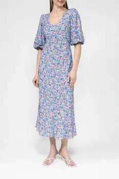 Платье c V-вырезом и цветочным принтом BELUCCI