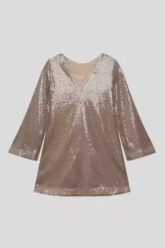 Платье c v-вырезом и пайетками Choupette