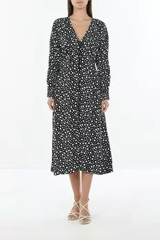 Платье c v-вырезом и принтом BELUCCI