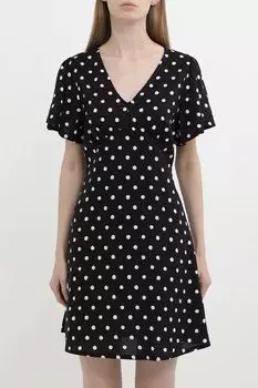 Платье c v-вырезом в горох OVS