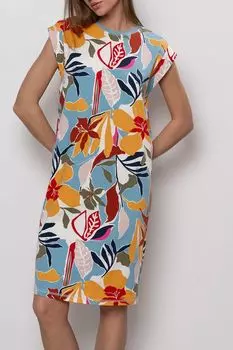 Платье домашнее хлопковое с принтом Almando Melado