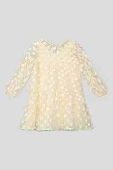 Платье двухслойное из сетки в крупный горох Choupette
