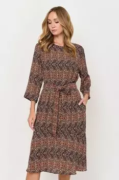 Платье на поясе с принтом Franco Vello