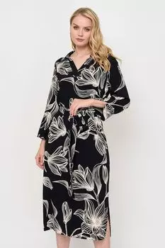 Платье на поясе с принтом Franco Vello