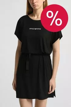 Платье-футболка на поясе EMPORIO ARMANI