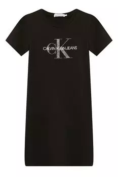 Платье-футболка с монограммой бренда Calvin Klein Jeans