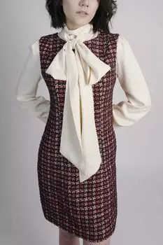 Платье-футляр из буклированной ткани Paola Ray