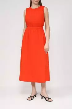 Платье хлопковое без рукавов и на эластичном поясе Esprit Casual