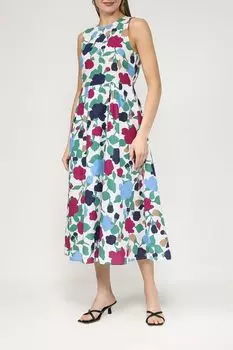 Платье хлопковое без рукавов с принтом Emme Marella