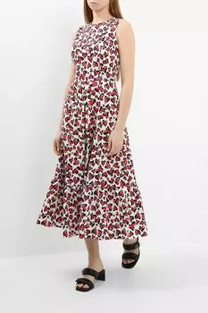 Платье хлопковое без рукавов с принтом BELUCCI