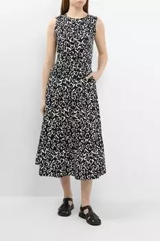 Платье хлопковое без рукавов с принтом BELUCCI