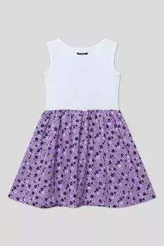 Платье хлопковое без рукавов с принтованной юбкой OVS