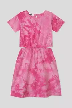 Платье хлопковое на эластичном поясе с вырезами на талии GIOCO