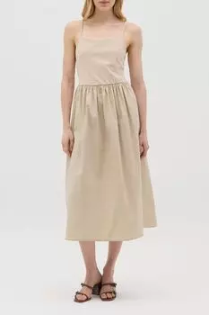 Платье хлопковое на бретельках с пышной юбкой OVS