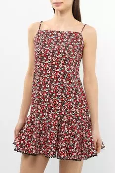 Платье хлопковое на бретельках с воланом BELUCCI