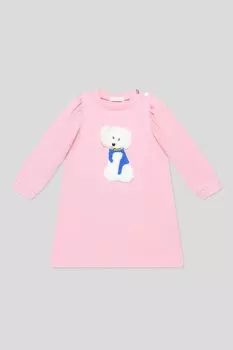 Платье хлопковое с аппликацией Choupette