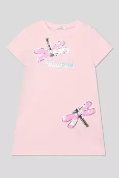 Платье хлопковое с аппликацией Choupette