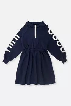 Платье хлопковое с капюшоном nininono