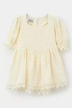 Платье хлопковое с кружевом KIDSPARAD