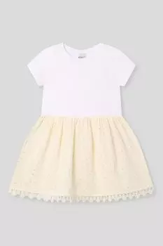 Платье хлопковое с кружевом KIDSPARAD