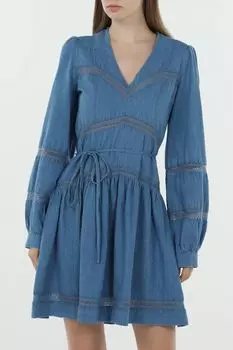 Платье хлопковое с кружевом TWINSET