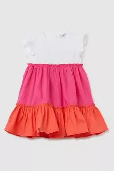 Платье хлопковое с оборками Fagottino