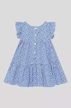 Платье хлопковое с оборками и цветочным принтом Fagottino