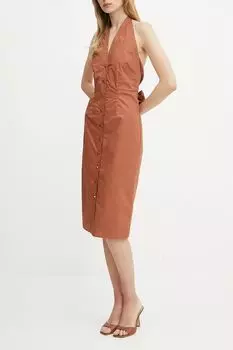 Платье хлопковое с открытыми плечами Marciano by Guess