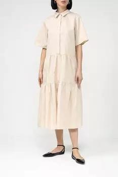 Платье хлопковое с отложным воротником SABRINA SCALA