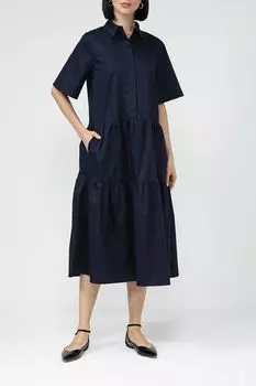 Платье хлопковое с отложным воротником SABRINA SCALA