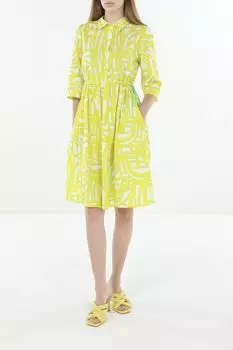 Платье хлопковое с принтом Cinque