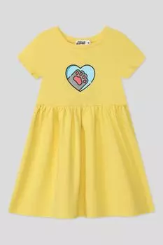 Платье хлопковое с принтом GIOCO