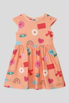 Платье хлопковое с принтом GIOCO