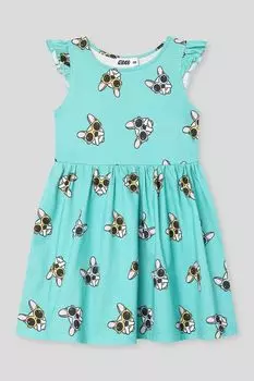 Платье хлопковое с принтом GIOCO