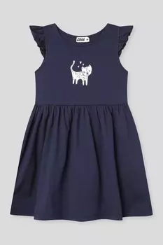 Платье хлопковое с принтом GIOCO