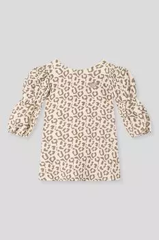 Платье хлопковое с принтом KIDSPARAD