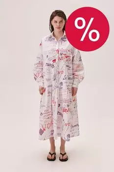 Платье хлопковое с принтом Маленький Принц EVE&ESTHER