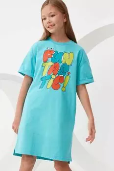 Платье хлопковое с принтом Smena