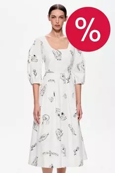 Платье хлопковое с пышным рукавов и пышной юбкой DREAMS by Alena Akhmadullina