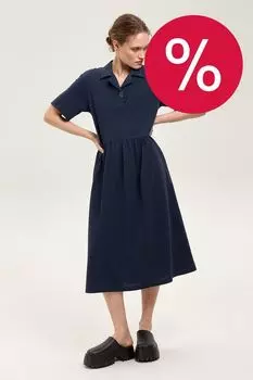 Платье хлопковое с расклешенной юбкой VERY NEAT