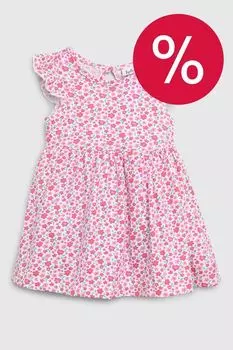 Платье хлопковое с рюшами и принтом Fagottino