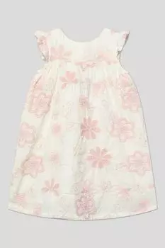 Платье хлопковое с рюшами и принтом Fagottino